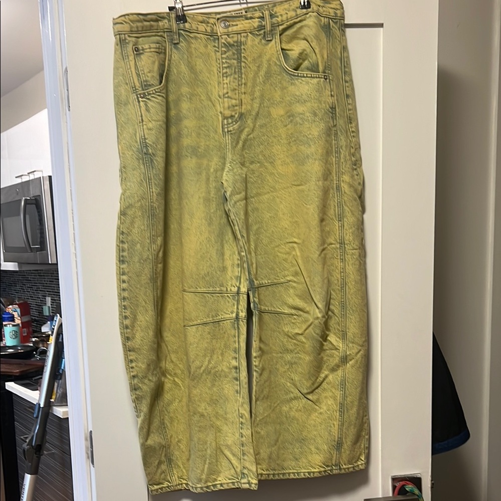 Yellow Denim Skirt